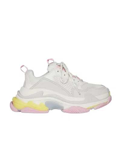 Balenciaga Triple S Sneakers - Women's - Fabric/polyurethane/rubberpolyurethane In Neutral