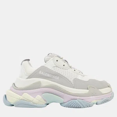 Pre-owned Balenciaga Triple S White / Pastel Mesh Eu 36 Uk 3 In Multicolor