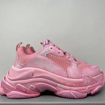 Pre-owned Balenciaga Triple S Women's Sneakers Size 36 Eu / 6 Us Pink