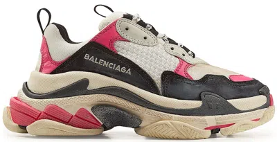 Pre-owned Balenciaga Triple S (women's) Sneakers In Black/pink/white
