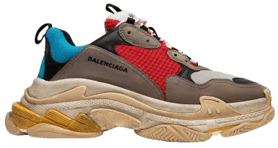 Pre-owned Balenciaga Triple S (women's) Sneakers In Blue/grey