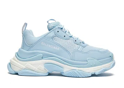 Pre-owned Balenciaga Triple S (women's) Sneakers In Light Blue/white In Multi