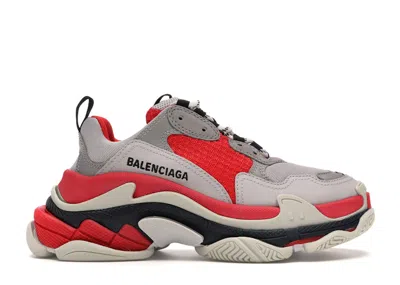 Pre-owned Balenciaga Triple S (women's) Sneakers In Red/grey/white In Multi