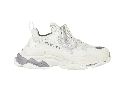 Pre-owned Balenciaga Triple S (women's) Sneakers In White/grey In Gray