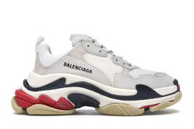 Pre-owned Balenciaga Triple S (women's) Sneakers In White/red