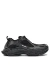 Balenciaga Black Polyester Athletic Sneakers In Black