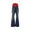 Balenciaga Men Layered Jeans In Blue