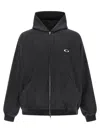 Balenciaga Men Grey Sweatshirt With Fixed Hood And Logo Detail On The Front In Cotton Man In Gray