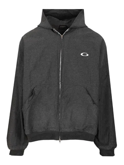 Balenciaga Grey Clothing Sweaters In Blue