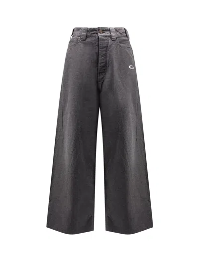 Balenciaga Trompe Loeil Denim Trousers In Gray
