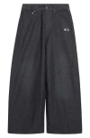 Balenciaga Trompe Loeil Denim Trousers In Gray