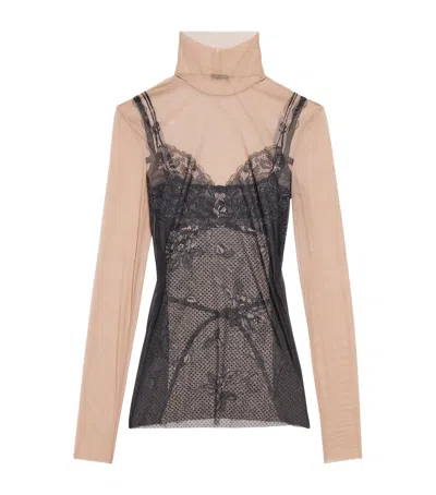 BALENCIAGA TROMPE-L'OEIL LINGERIE TOP