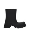 Balenciaga Low Heels Ankle Boots In Black Rubber/plasic