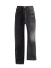 Balenciaga Men's Fifty-fifty Jeans | Size Small | 793766 In Black