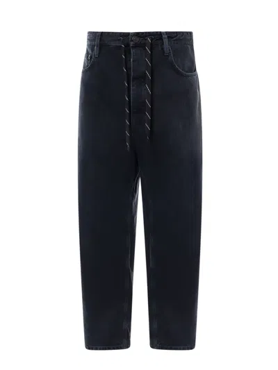 Balenciaga Trouser In Blue/black