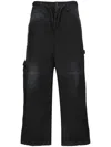 Balenciaga Gender Inclusive Baggy Denim Cargo Pants In Black