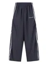 Balenciaga Sporty Trousers Featuring Side Stripes In Blue