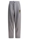 Balenciaga Wide Leg Cotton Jogging Trousers In Gray