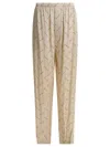 Balenciaga Relaxed Fit Trousers With Subtle All-over Print In Neutral