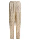 Balenciaga Relaxed Fit Trousers With Subtle All-over Print In Neutral