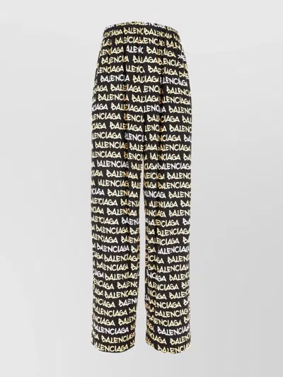 Balenciaga Trousers Wide Leg Elastic Waistband