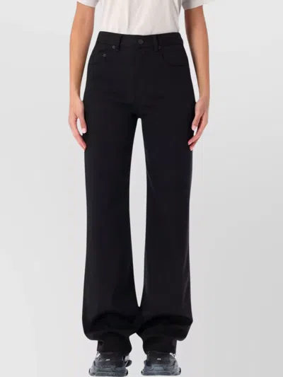 Balenciaga Trousers With Pockets And Belt Loops In Black
