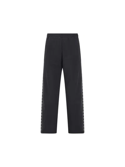 Balenciaga Trousers With Stripes In Black