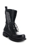 Balenciaga Lace-up Truck Boots Rubber Sole In Black