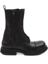 Balenciaga Lace-up Truck Boots Rubber Sole In Black