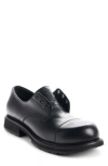 Balenciaga Black Truck Leather Derby Shoes In Black