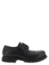 Balenciaga Black Truck Leather Derby Shoes In Black