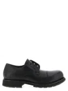 Balenciaga Black Truck Leather Derby Shoes In Black