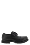 Balenciaga Black Truck Leather Derby Shoes In Black