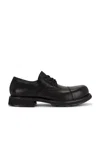 Balenciaga Black Truck Leather Derby Shoes In Black