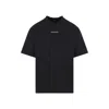 Balenciaga Black Crewneck Logo T-shirt In Black
