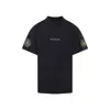 Balenciaga T-shirt Oversize In Cotone Ardesia  Uomo In Black