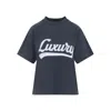 Balenciaga Embroidered Short-sleeved T-shirt In Blue