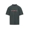 Balenciaga Short Sleeve Graphic Print T-shirt In Green