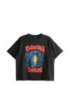 Balenciaga Medium Fit Graphic Crew Neck T Shirt In Black