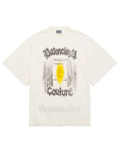 Balenciaga Shaped T-shirt Salon De Couture In Neutral