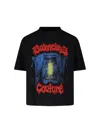 Balenciaga Medium Fit Graphic Crew Neck T Shirt In Black