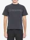 Balenciaga Men Black Crewneck T-shirt With Logo Print On The Front In Cotton Man In Blue
