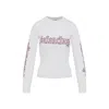 Balenciaga Crew Neck Graphic Print Long Sleeves Top In White