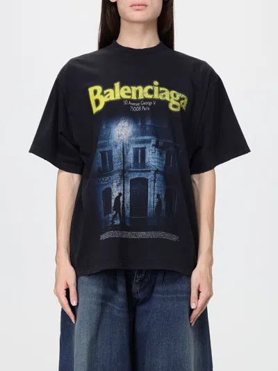 BALENCIAGA BALENCIAGA T-SHIRT WOMAN COLOR BLACK,I67432002