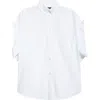 Balenciaga Pocketed Short Sleeve Shirt With Curved Hem In White