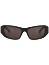 Balenciaga Tuesday Rectangle-frame Sunglasses In Black