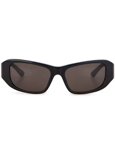 Balenciaga Tuesday Rectangle-frame Sunglasses In Black