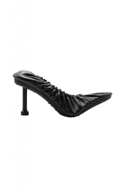 Balenciaga Tug 80 Gathered Leather Pumps In Black