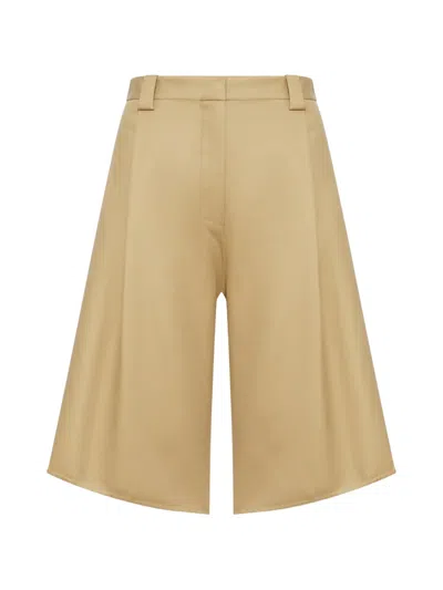 Balenciaga Tulip-shaped Cotton Bermuda Shorts In Brown