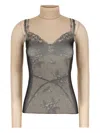 Balenciaga Trompe L Il Lingerie Top In Multi
